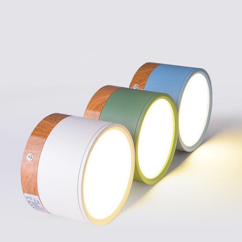 Slim LED Ceiling Fixture Modern Cylinder Light