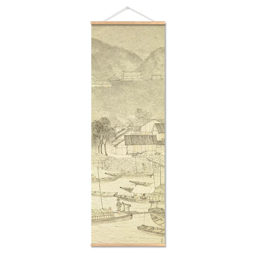Rustic Japanese Landscape Wall Art Poster Home Decoration