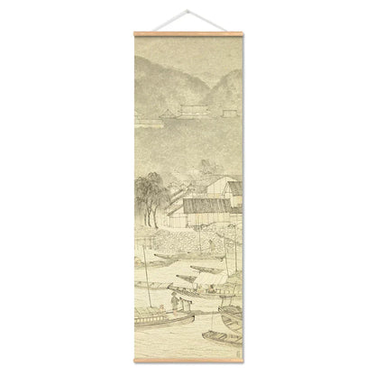 Rustic Japanese Landscape Wall Art Poster Home Decoration