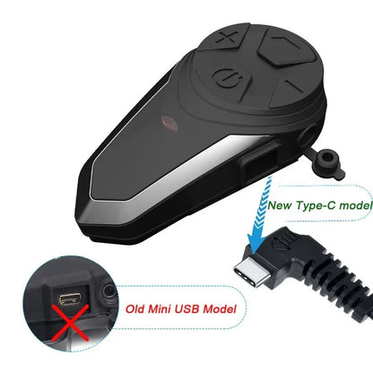 Wireless Motorcycle Helmet Bluetooth Intercom Headset