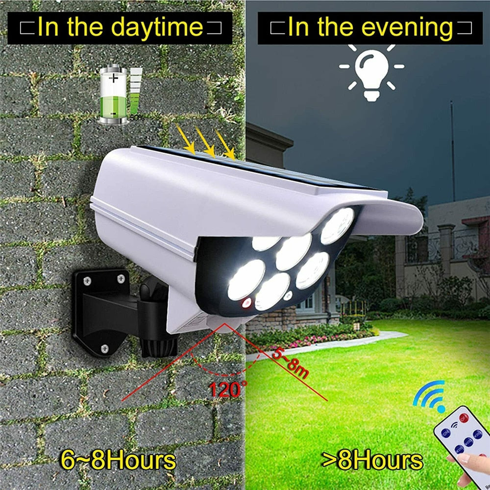 Outdoor Dummy Security Camera with LED Light