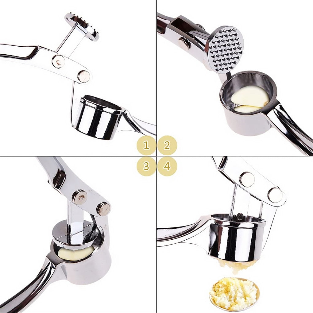 Easy Garlic Crusher & Press Stainless Steel Masher
