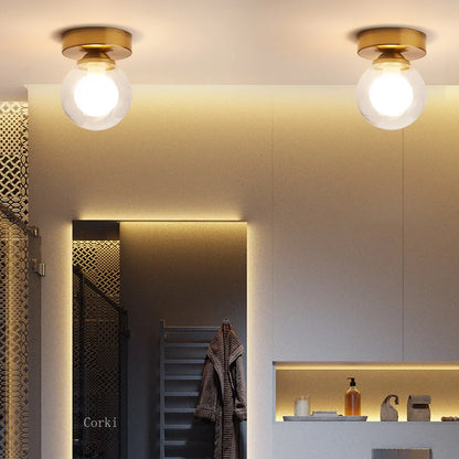 Contemporary Glass Globe Ceiling Lamp
