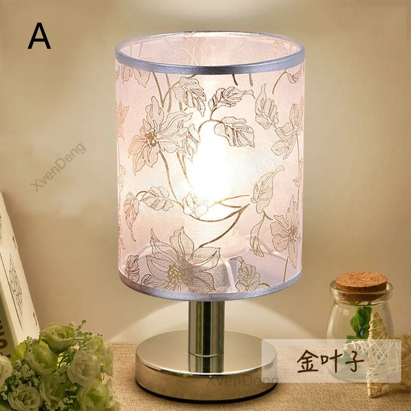 Stylish Metal Desk Lamp with LED Fabric Shade