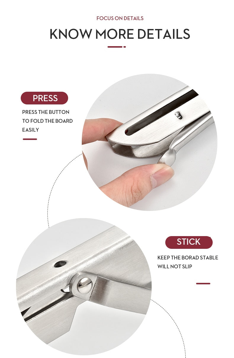 Space-Saving Stainless Steel Folding Shelf Brackets