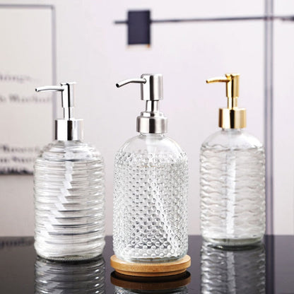 Clear Glass Bathroom Soap Dispenser