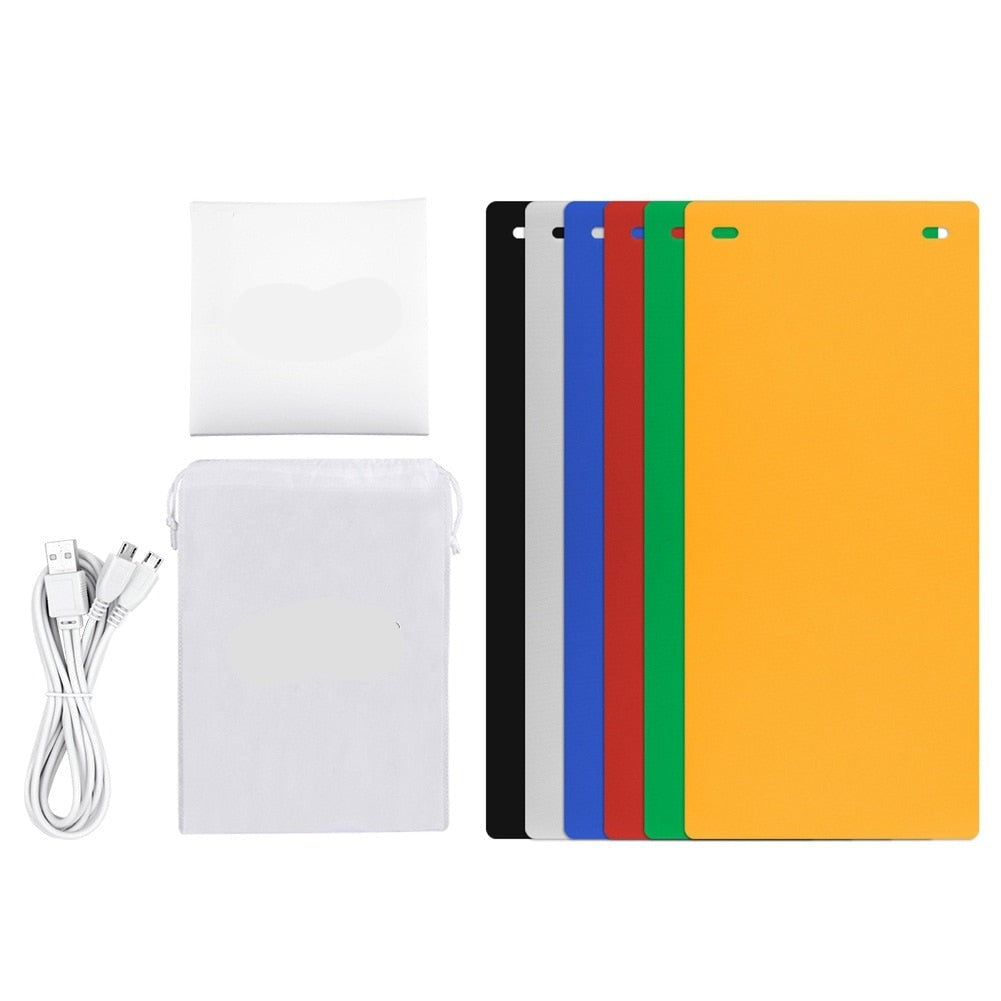 Compact Portable LED Photo Studio Kit