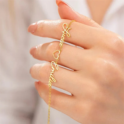 Personalized Couple Heart Bracelet