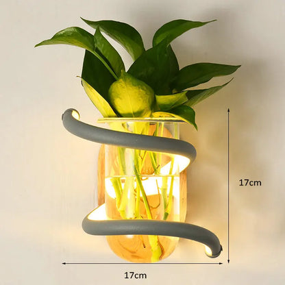 Rustic Wooden Garden Wall Light Lamp