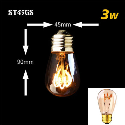 Warm Dimmable LED Bulb with Gold Spiral filament