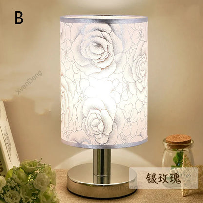 Stylish Metal Desk Lamp with LED Fabric Shade