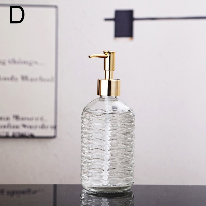 Clear Glass Bathroom Soap Dispenser