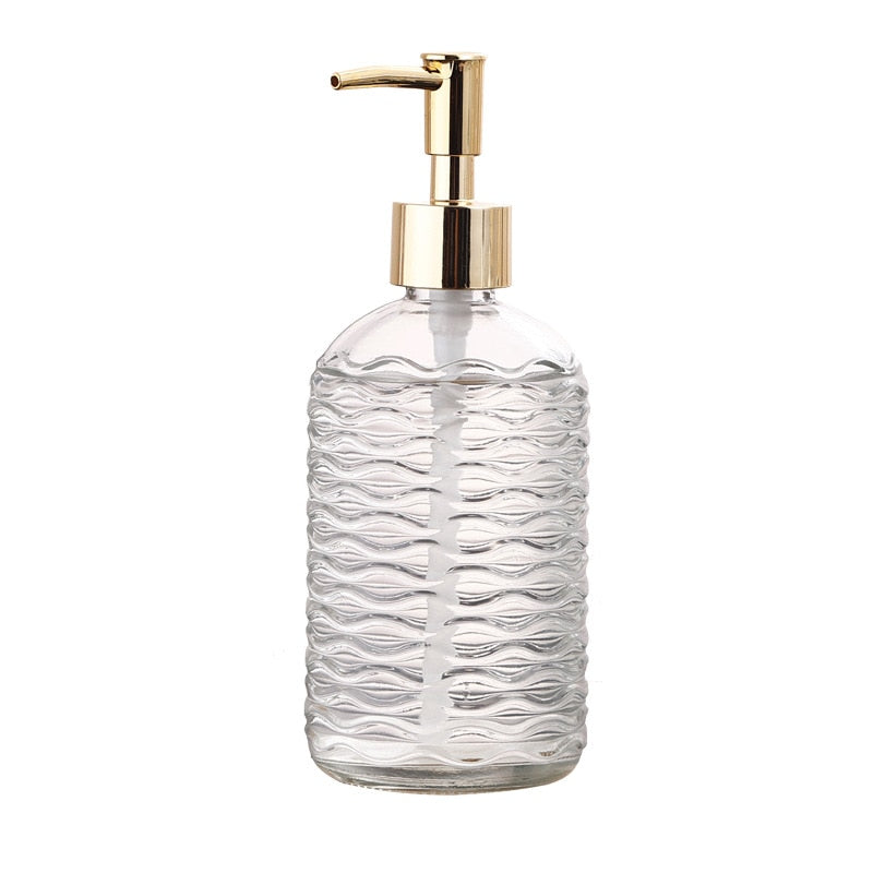 Clear Glass Bathroom Soap Dispenser