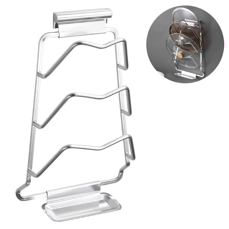 Space-Saving Pot Lid Holder Rack