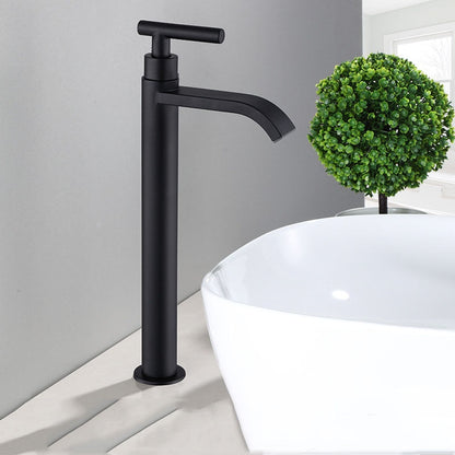 Sleek Black One-Handle Kitchen Faucet