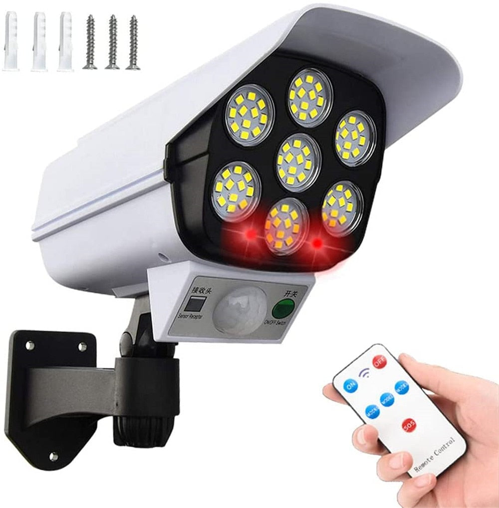 Outdoor Dummy Security Camera with LED Light