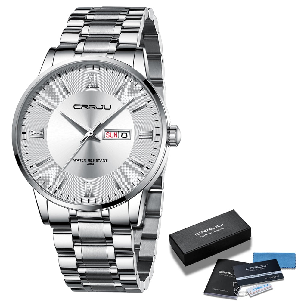 Premium Men's Waterproof Stainless Steel Chrono Watch
