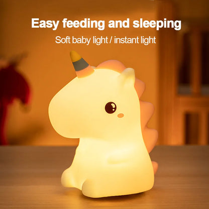 Colorful Unicorn Kids LED Night Lamp