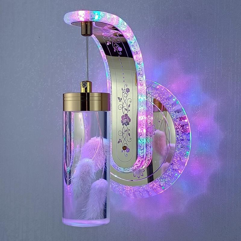 Luxurious Glass Bloom Adjustable Wall Light