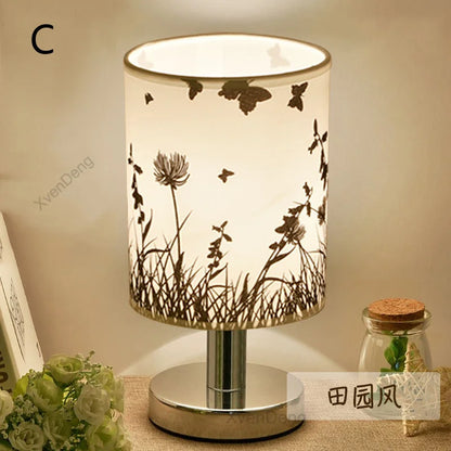 Stylish Metal Desk Lamp with LED Fabric Shade