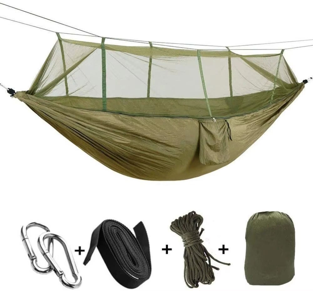 Compact Double Hammock with Bug Net
