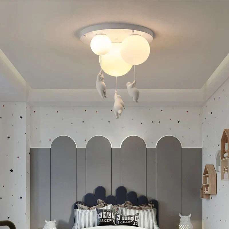Colorful Teddy Bear Ceiling Light