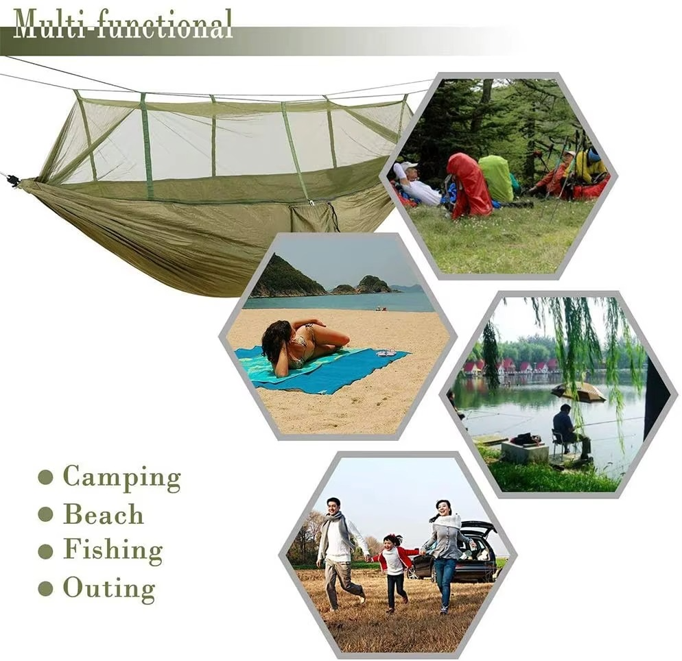 Compact Double Hammock with Bug Net