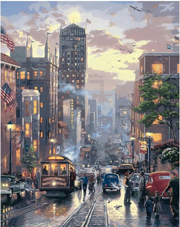 Colorful City Art Painting Kit