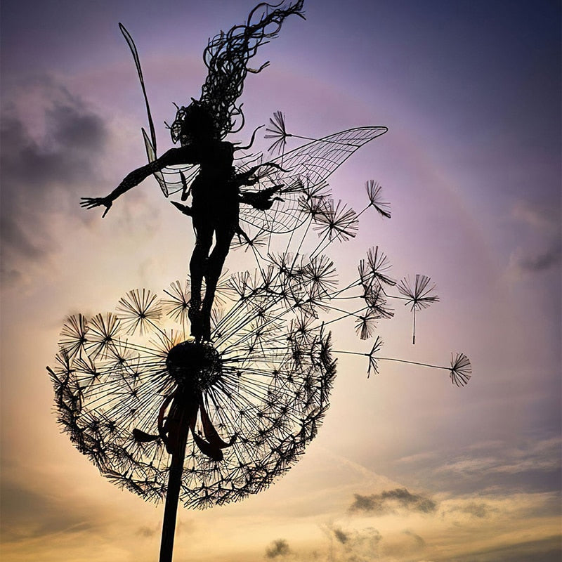 Whimsical Fairy Garden Statue Outdoor Decoration
