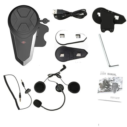 Wireless Motorcycle Helmet Bluetooth Intercom Headset