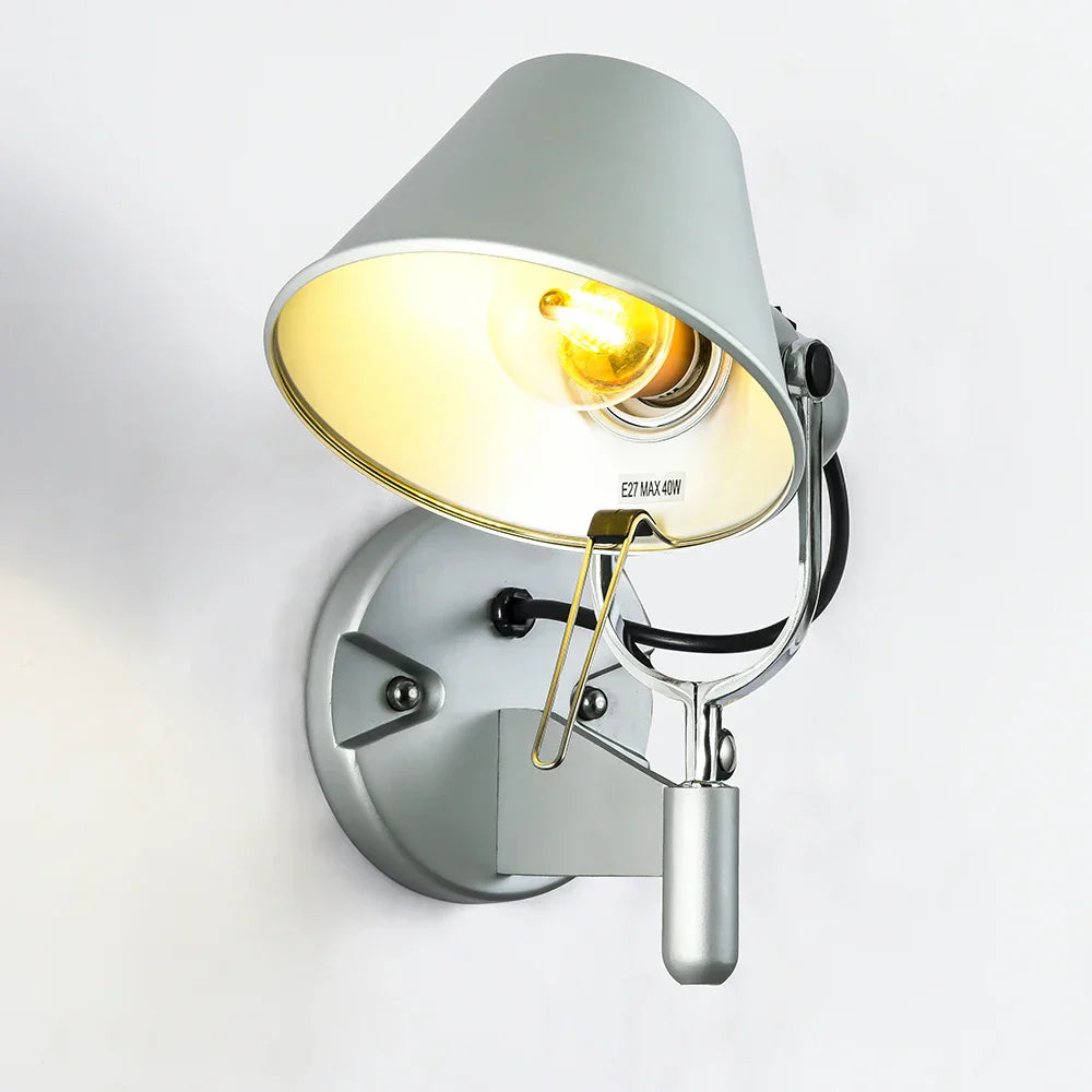 Sleek LED Wall Light – Modern Bedroom Sconce, Adjustable Aluminum Fixture