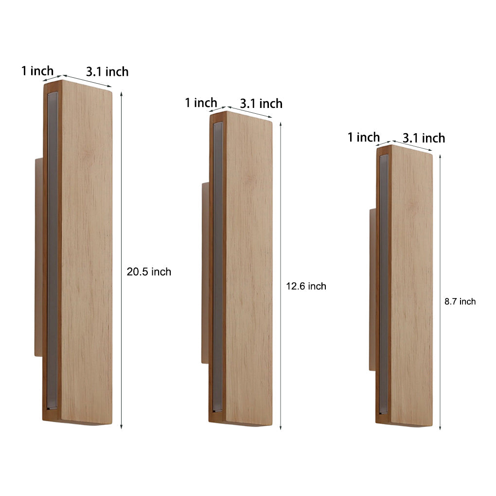 Adjustable Simple Wooden LED Wall Light Fixture