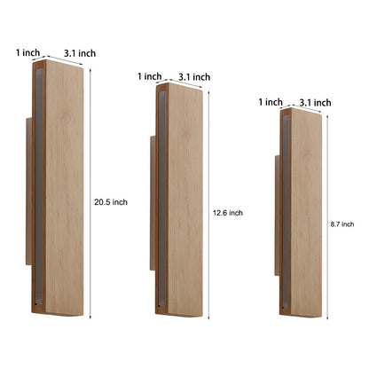 Adjustable Simple Wooden LED Wall Light Fixture