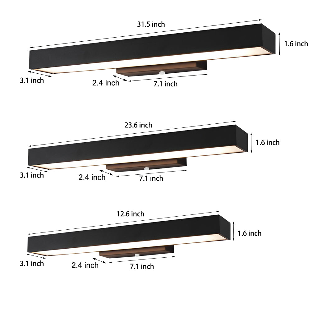 Outdoor LED Wall Light, Waterproof Black Stainless Steel Sconce