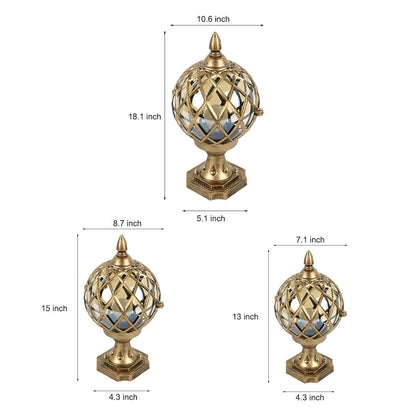 Durable Metal Round Solar Powered Outdoor Garden Lights