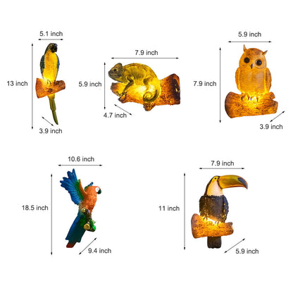 Colorful Outdoor Parrot LED Garden Lights