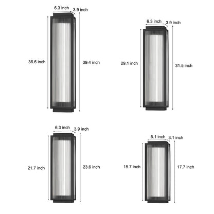 Outdoor Black LED Wall Light Fixtures Waterproof