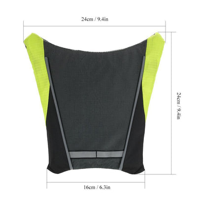 Visible Night Cycling LED Safety Vest Waterproof Jacket
