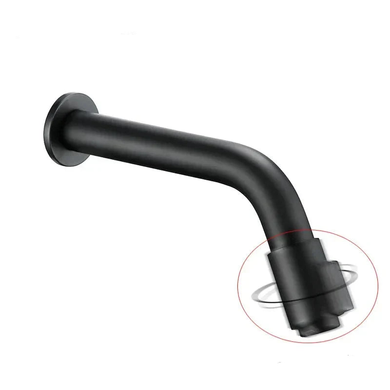 Sleek Black Mounted Sink Faucet