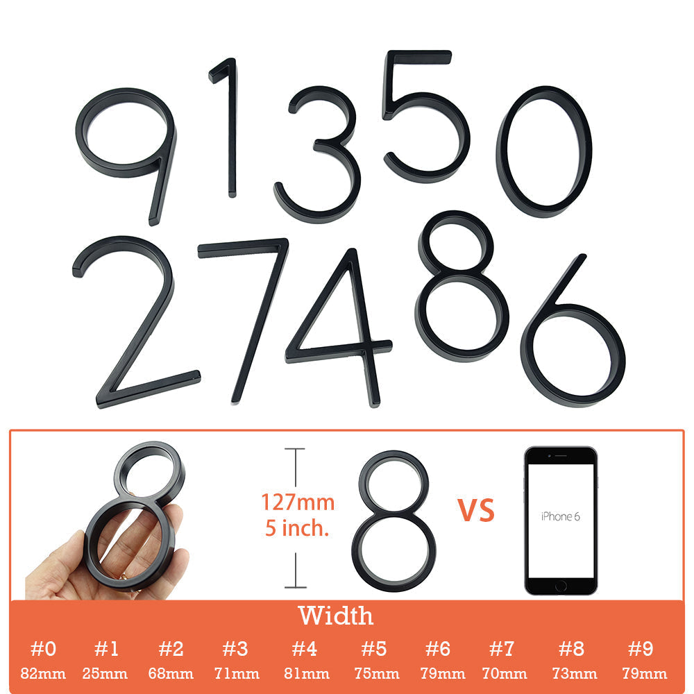 Big Stainless Steel House Number Plate
