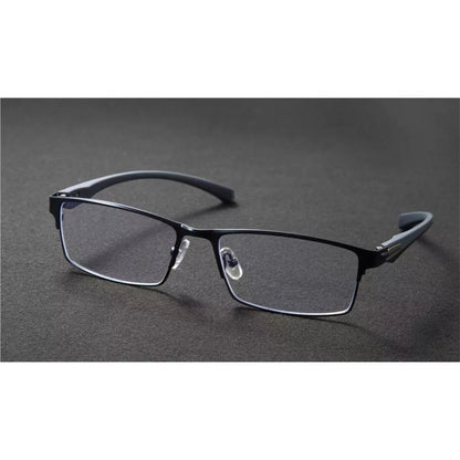 Stylish Blue Blocker Glasses with Slim Metal Frame