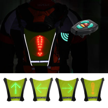 Visible Night Cycling LED Safety Vest Waterproof Jacket