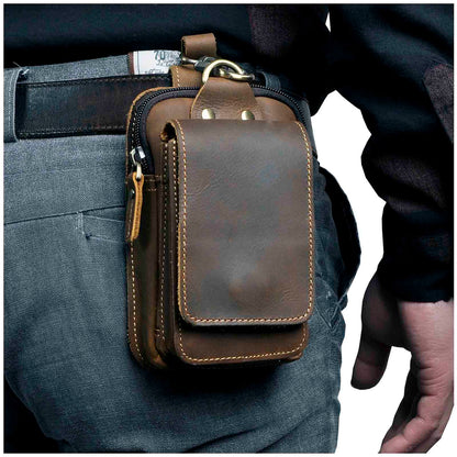 High Quality Leather Mens Belt Bag - Cofik