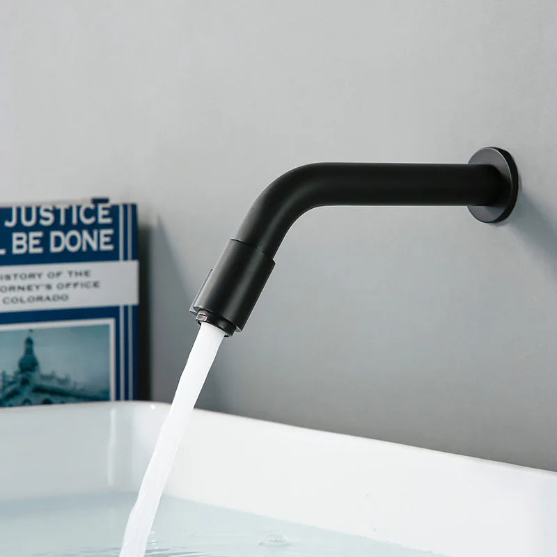 Sleek Black Mounted Sink Faucet - Cofik