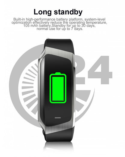 Waterproof Fitness Tracker Smartwatch with Heart Rate Monitor