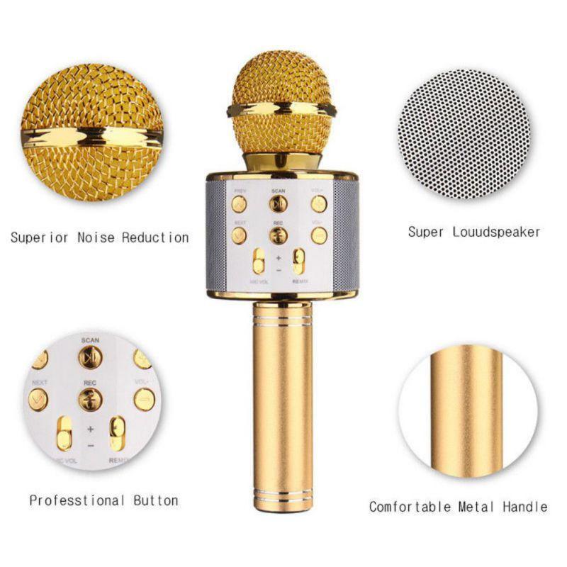 Portable Rechargeable Bluetooth Karaoke Mic
