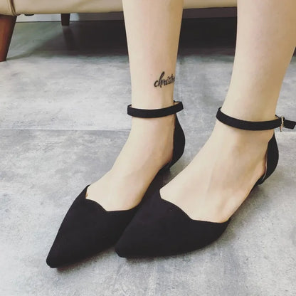 Women's Classic Low Heel Blue Pump Shoes