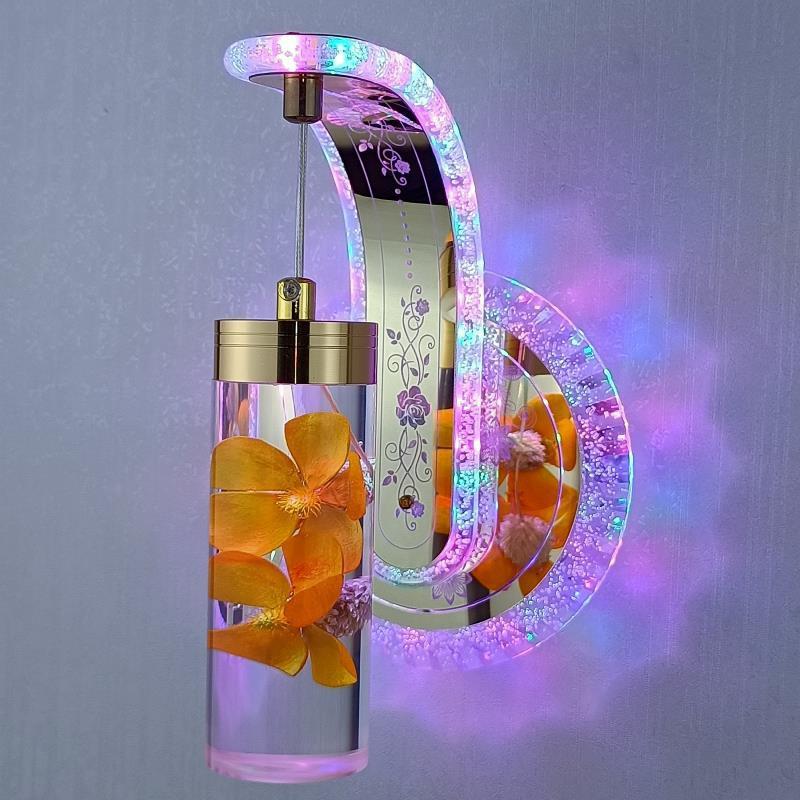 Luxurious Glass Bloom Adjustable Wall Light