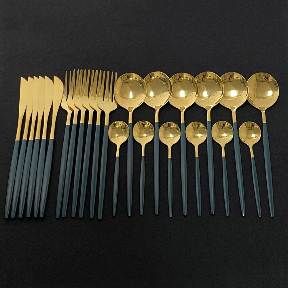 Luxury Golden Flatware Set