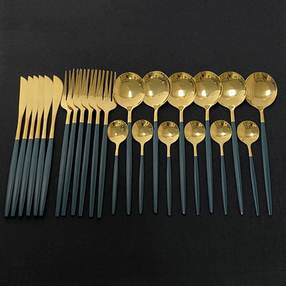 Luxury Golden Flatware Set